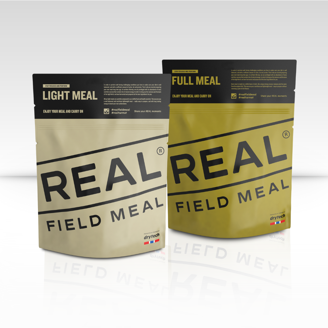 REAL Field Meal Zestaw z Makaronem z Wieprzowiną i Musli Czekoladowym