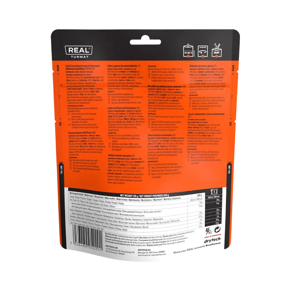 Real Turmat Kremowy Łosoś Z Makaronem