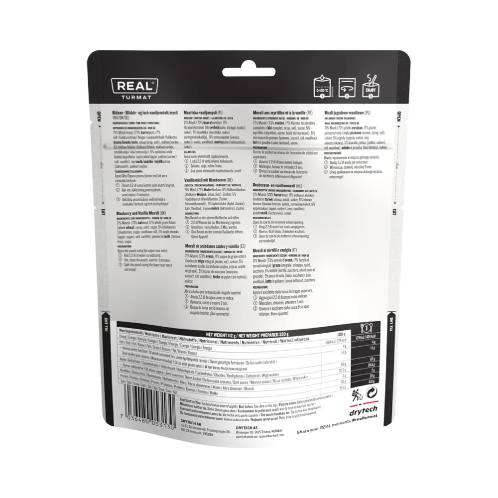 Real Turmat Blueberry and Vanilla Muesli