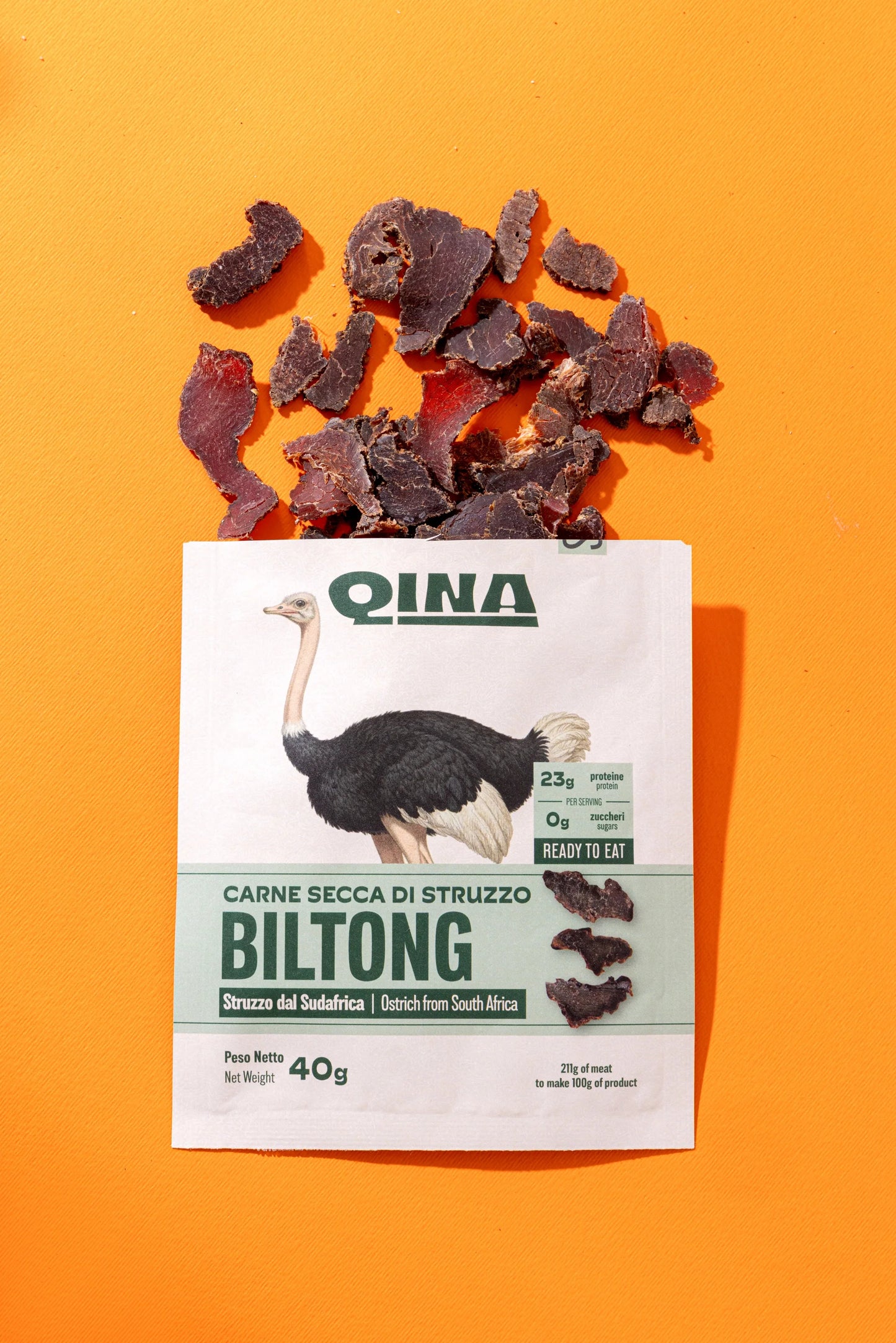 QINA Ostrich Sliced Biltong
