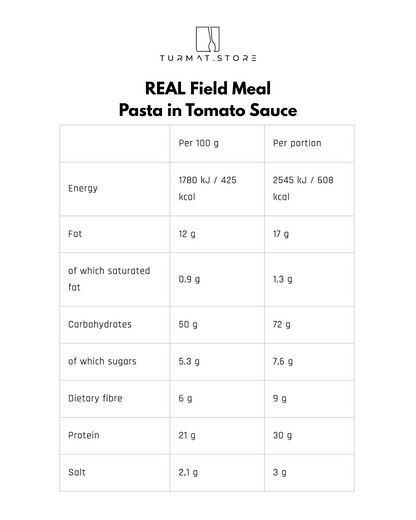 REAL Field Meal Pasta in Tomato Sauce