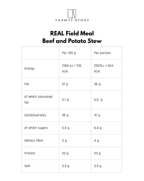REAL Field Meal Beef and Potato Stew – English version