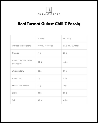 Real Turmat Gulasz Chili Z Fasolą