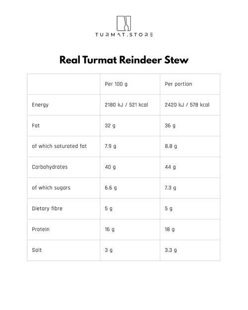 Real Turmat Reindeer Stew – English version