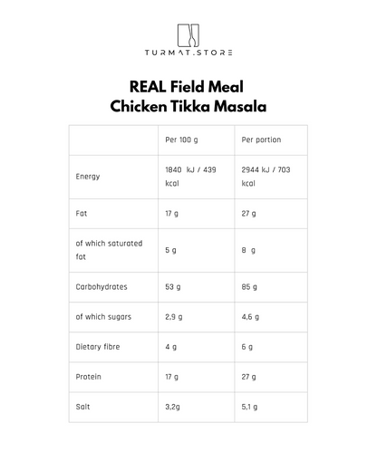 REAL Field Meal Chicken Tikka Masala