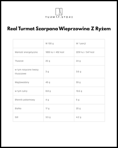 Real Turmat Szarpana Wieprzowina Z Ryżem