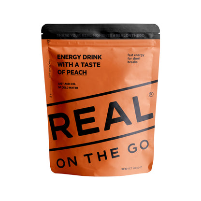 REAL On the Go napój energetyczny o smaku brzoskwiniowym