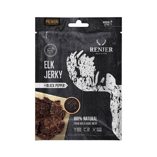 RENJER Elk Jerky Black Pepper 25g