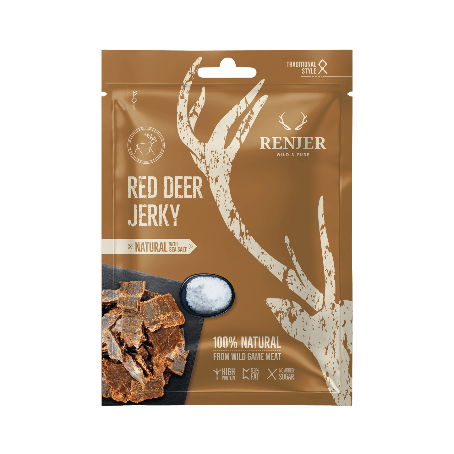 RENJER jelení jerky – mořská sůl 25 g