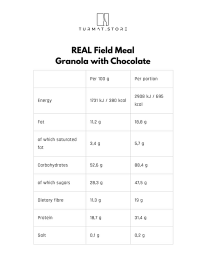 REAL Field Meal Granola with Chocolate