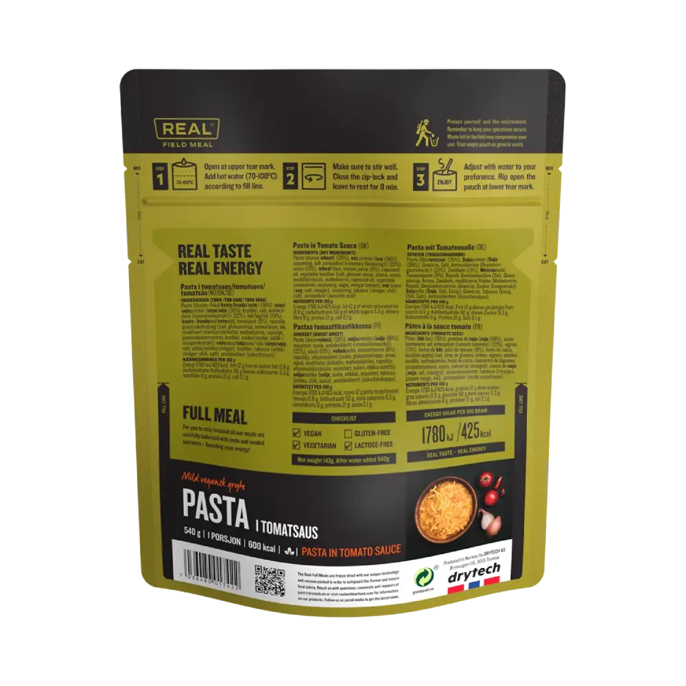 REAL Field Meal Pasta in Tomato Sauce