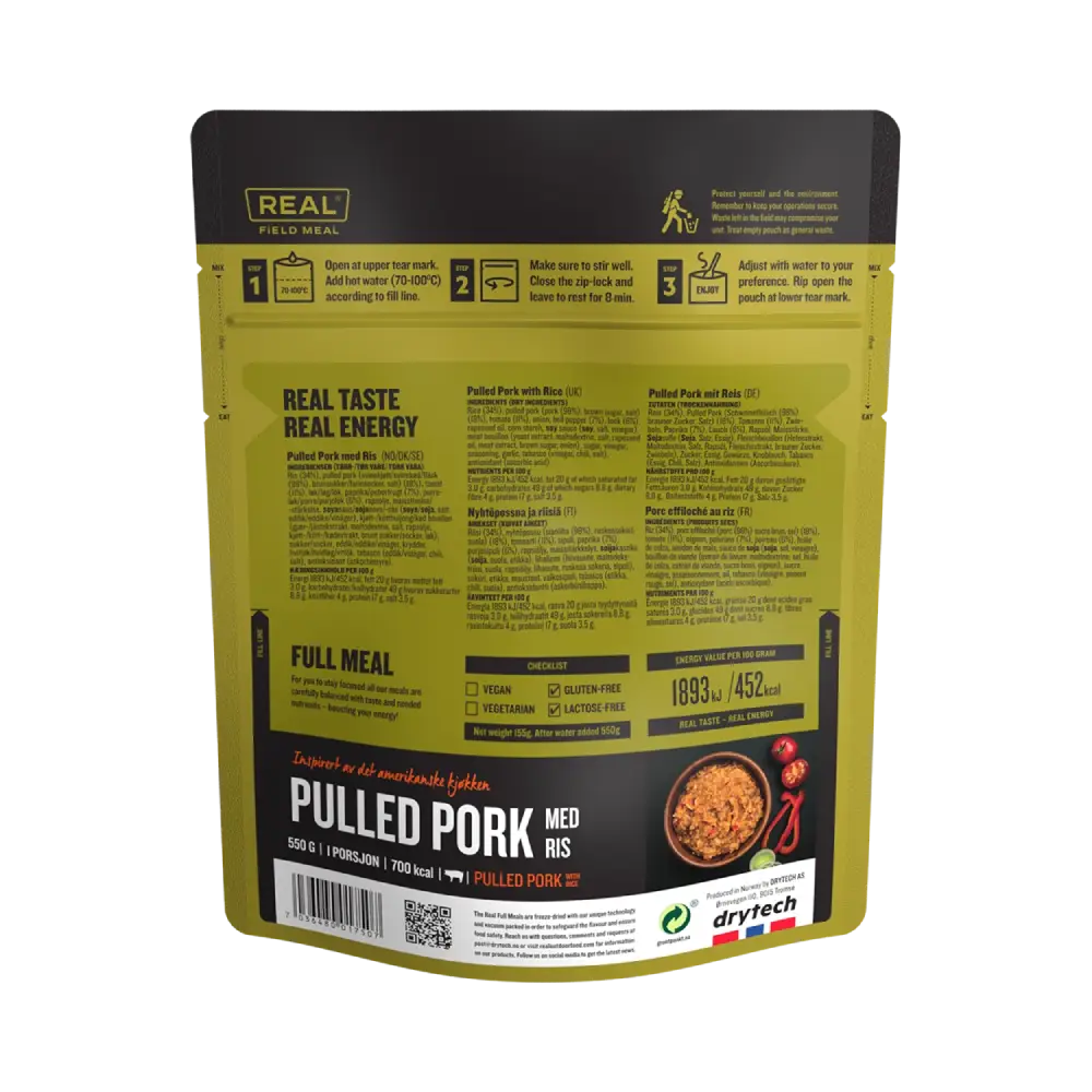 REAL Field Meal Pulled Pork