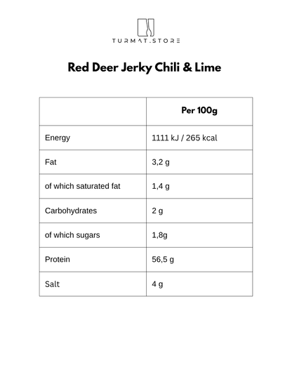 RENJER Red Deer Jerky Chili & Lime 25g